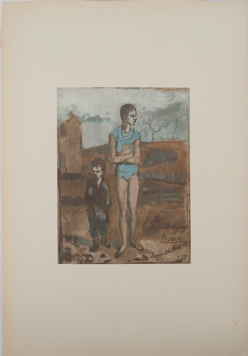 Pablo PICASSO : Saltimbanques, les pauvres, Lithographie et pochoir signée