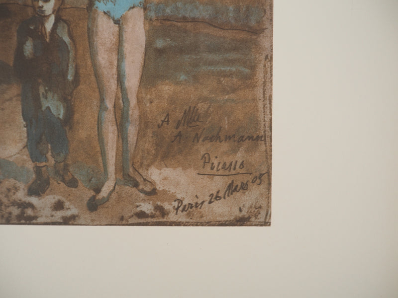 Pablo PICASSO : Saltimbanques, les pauvres, Lithographie et pochoir signée