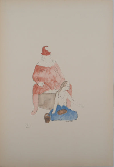 Pablo PICASSO : Saltimbanques, Lithographie et pochoir signée