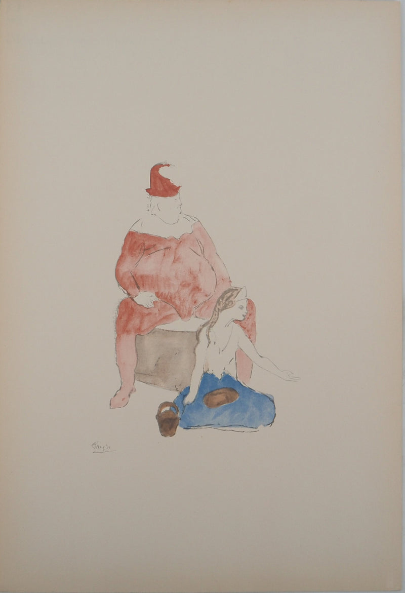 Pablo PICASSO : Saltimbanques, Lithographie et pochoir signée