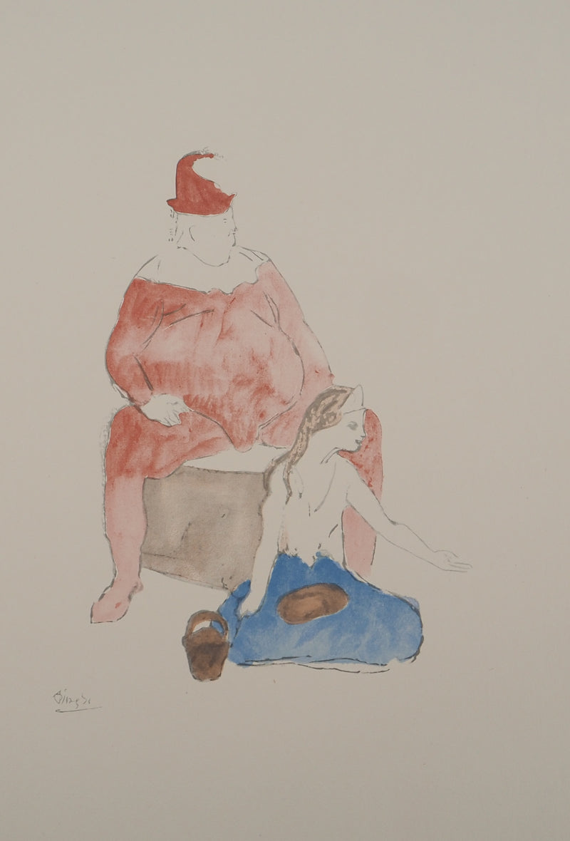 Pablo PICASSO : Saltimbanques, Lithographie et pochoir signée