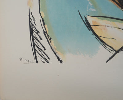 Pablo PICASSO : Etude pour les Demoiselles d'Avignon, Lithographie et pochoir signée