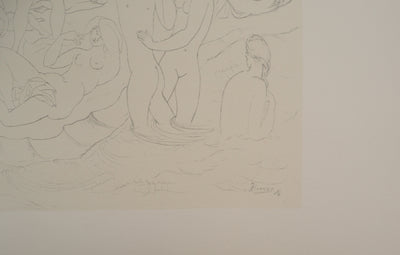 Pablo PICASSO : Les baigneuses, Lithographie et pochoir signée