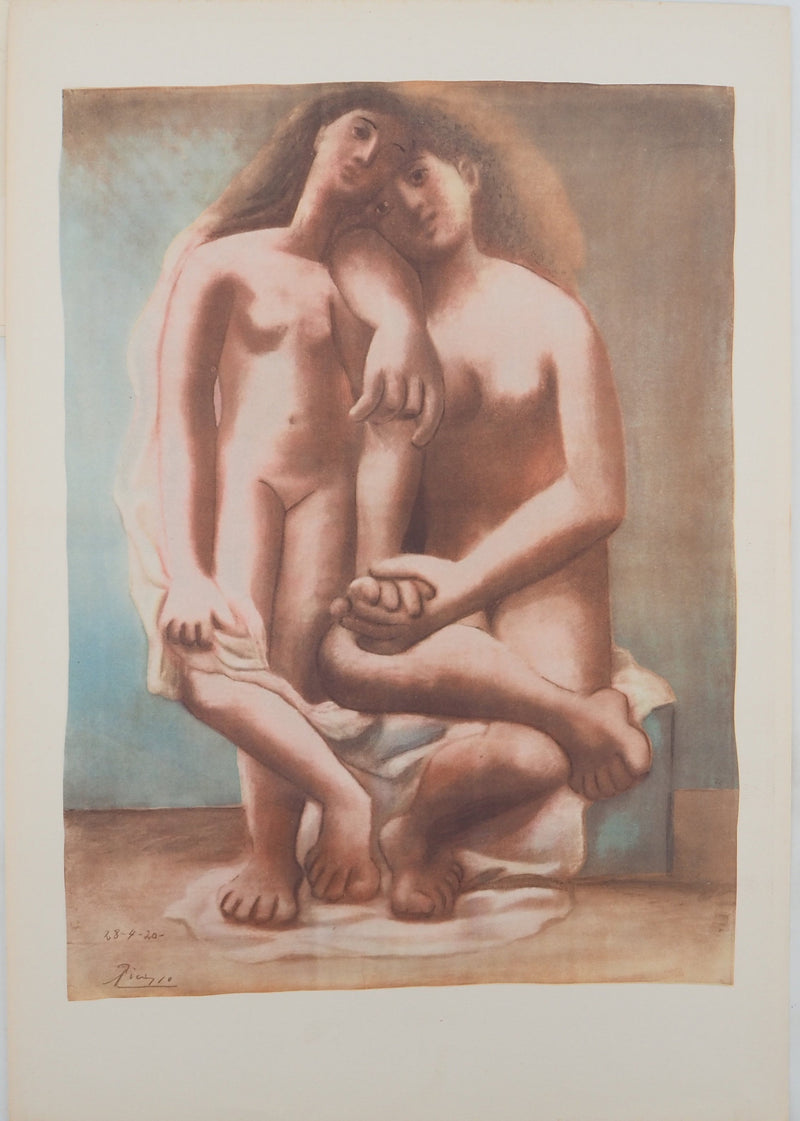 Pablo PICASSO : Deux nus, Lithographie et pochoir signée