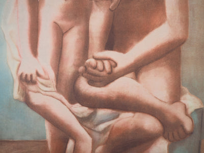 Pablo PICASSO : Deux nus, Lithographie et pochoir signée