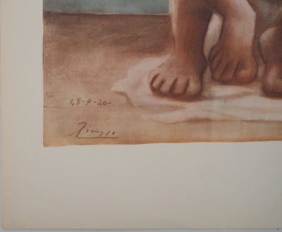 Pablo PICASSO : Deux nus, Lithographie et pochoir signée