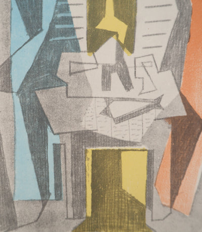 Pablo PICASSO : Table devant la fenêtre, Lithographie et pochoir signée