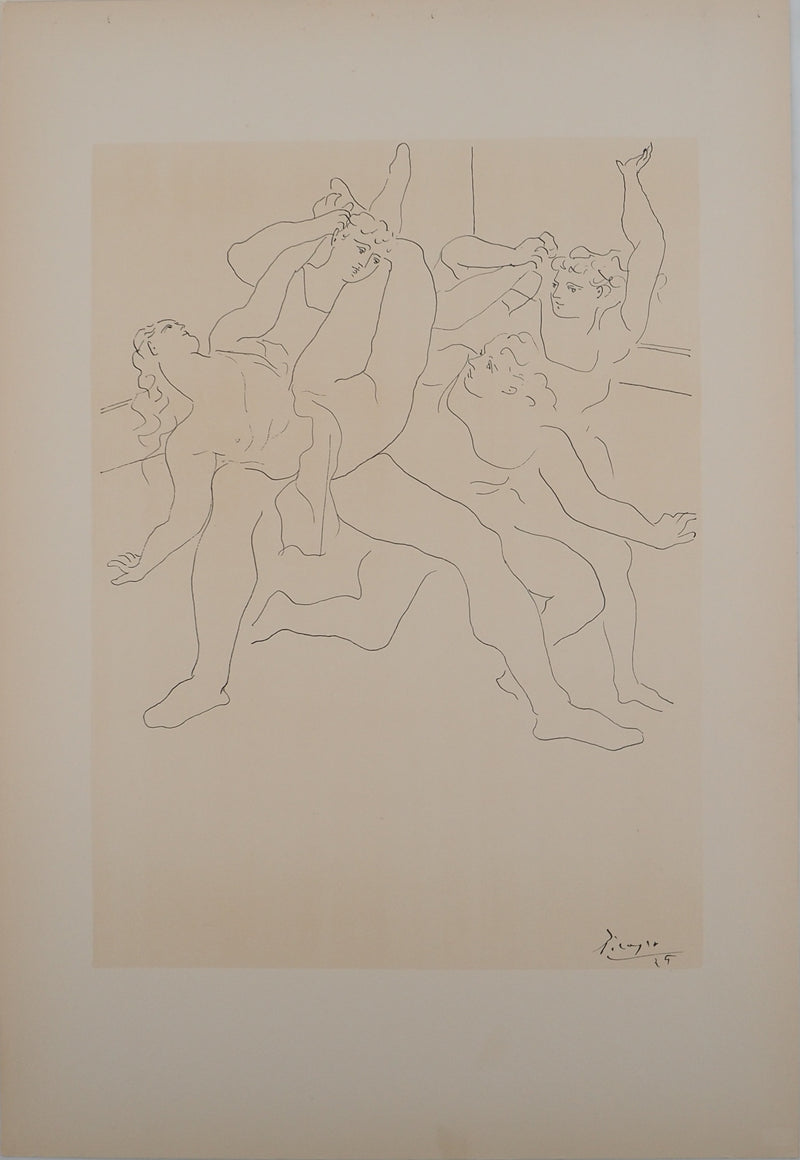 Pablo PICASSO : La danse, Lithographie et pochoir signée