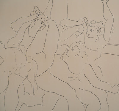 Pablo PICASSO : La danse, Lithographie et pochoir signée