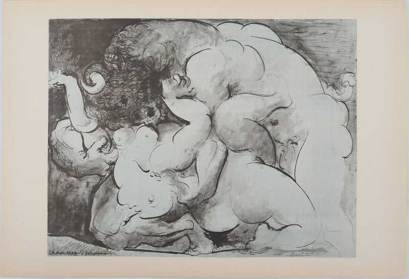 Pablo PICASSO : Le minotaure, Lithographie et pochoir signée
