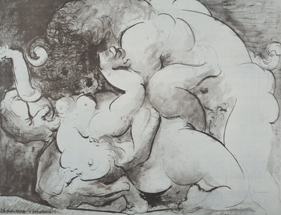 Pablo PICASSO : Le minotaure, Lithographie et pochoir signée