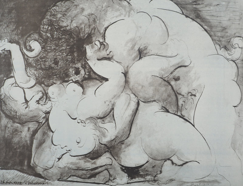 Pablo PICASSO : Le minotaure, Lithographie et pochoir signée