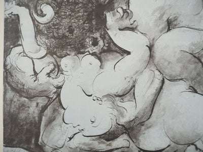 Pablo PICASSO : Le minotaure, Lithographie et pochoir signée