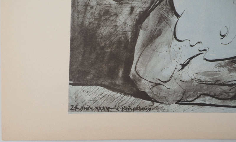 Pablo PICASSO : Le minotaure, Lithographie et pochoir signée