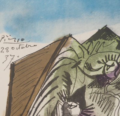 Pablo PICASSO : Dora Maar en pleurs, Lithographie et pochoir signée