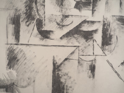 Pablo PICASSO : L'homme à la pipe, Lithographie et pochoir
