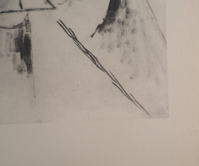 Pablo PICASSO : L'homme à la pipe, Lithographie et pochoir