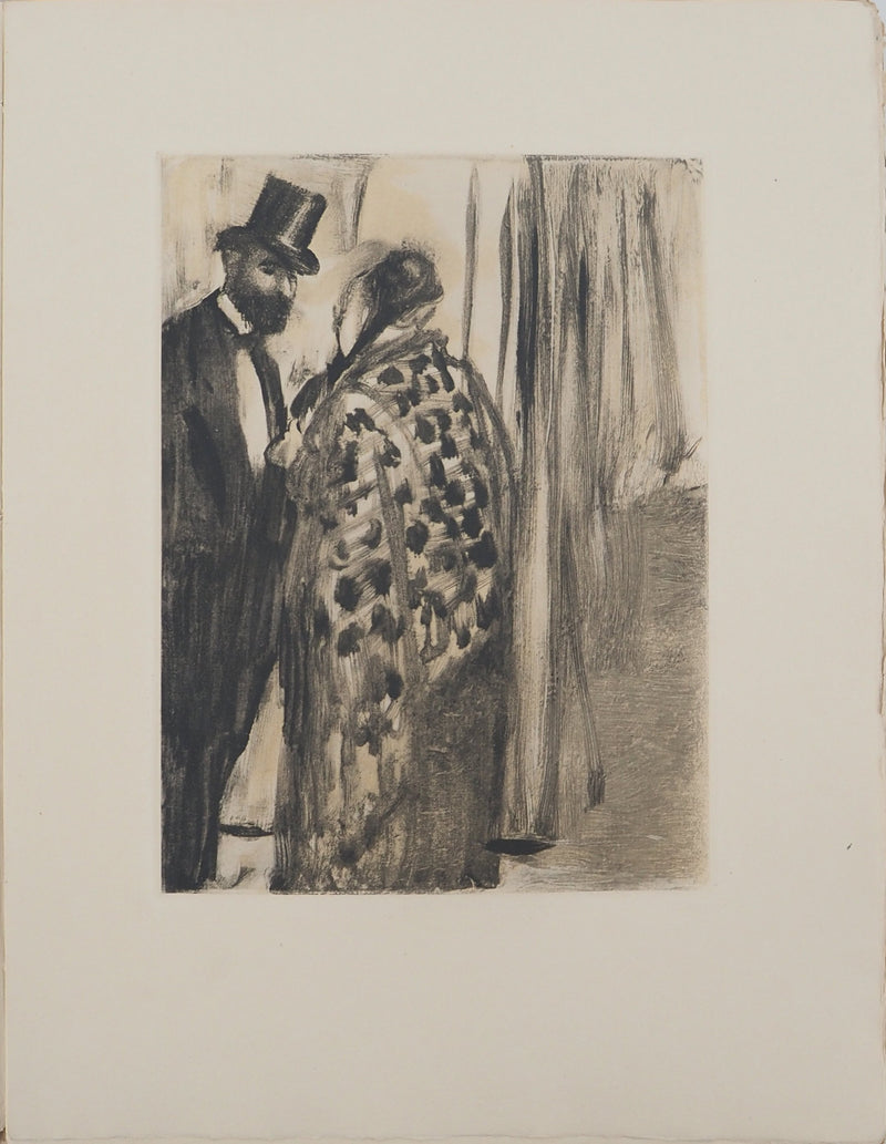 AF Edgar DEGAS: Model with arched back, Original engraving, 1935