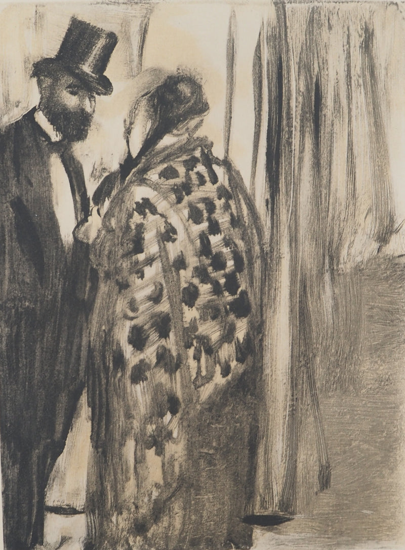 AF Edgar DEGAS: Model with arched back, Original engraving, 1935