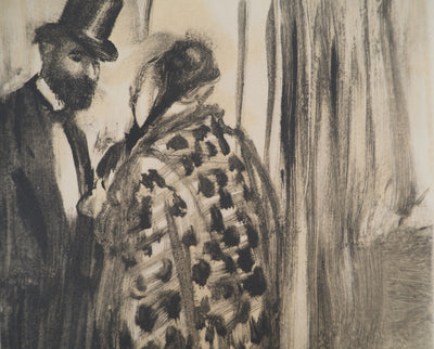 AF Edgar DEGAS: Model with arched back, Original engraving, 1935