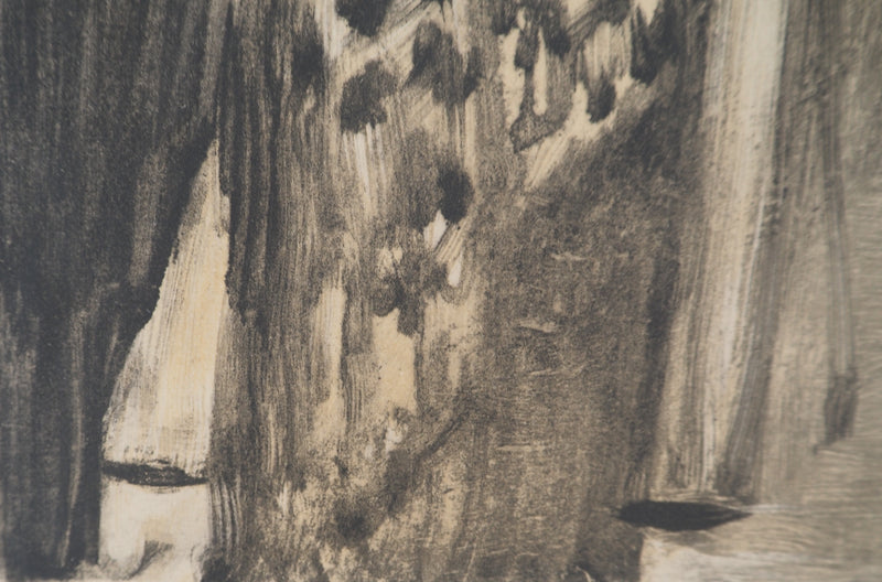 AF Edgar DEGAS: Model with arched back, Original engraving, 1935