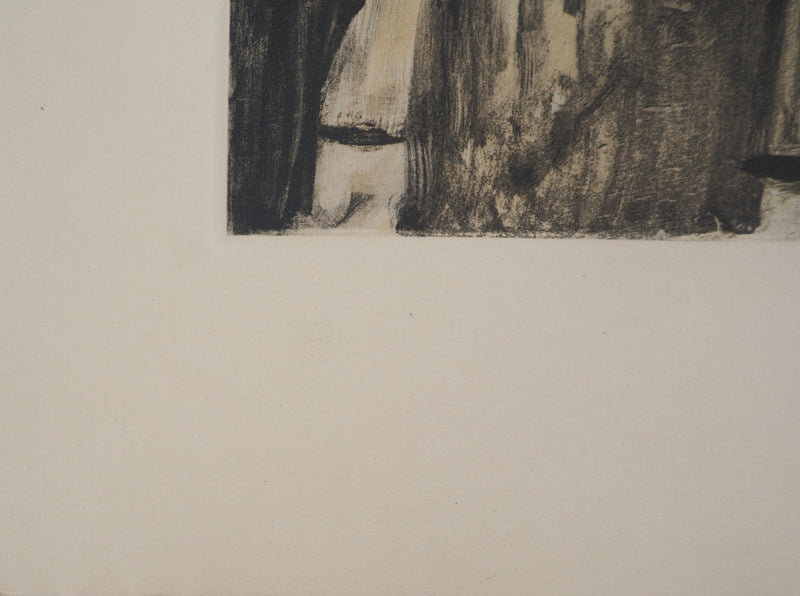 AF Edgar DEGAS: Model with arched back, Original engraving, 1935