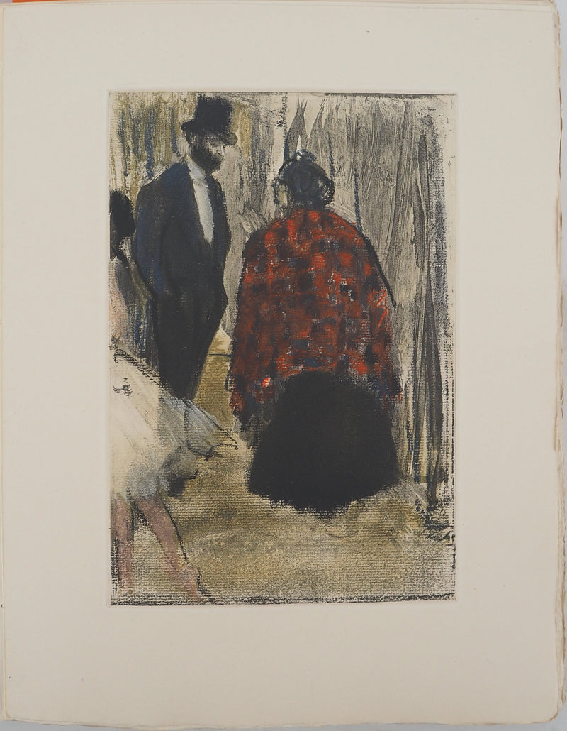 AF Edgar DEGAS: Model with arched back, Original engraving, 1935