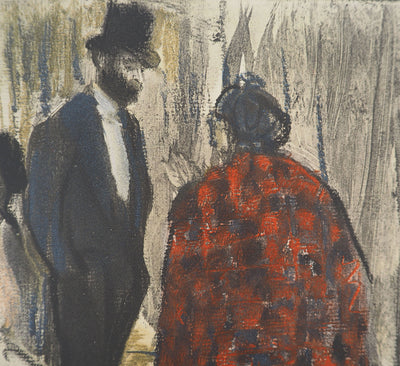 AF Edgar DEGAS: Model with arched back, Original engraving, 1935
