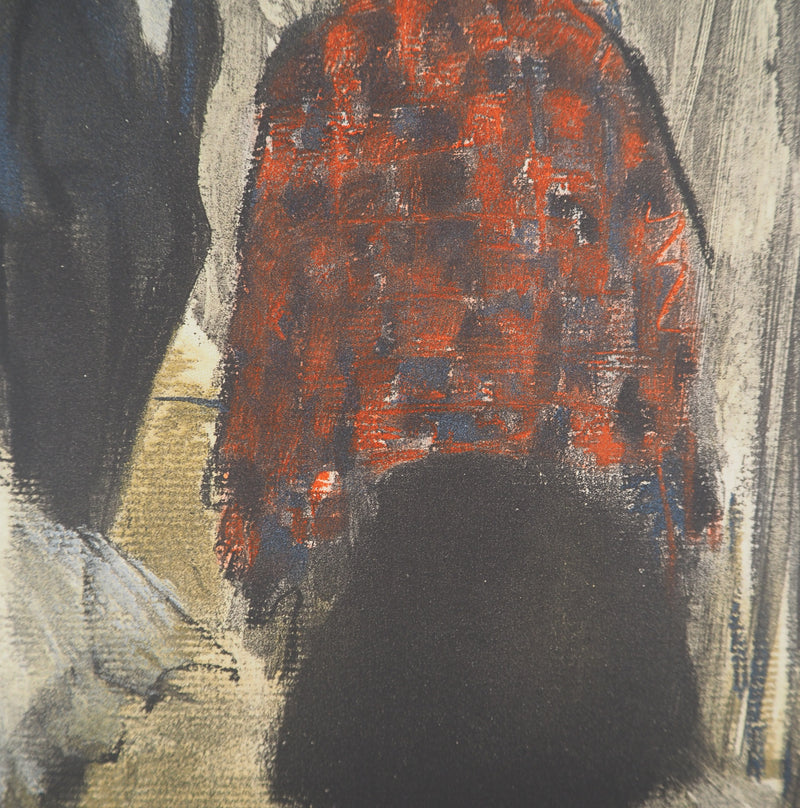 AF Edgar DEGAS: Model with arched back, Original engraving, 1935