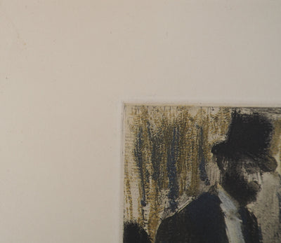 AF Edgar DEGAS: Model with arched back, Original engraving, 1935