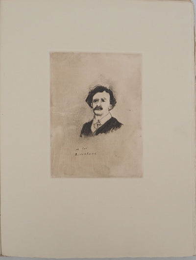AF Edgar DEGAS: Model with arched back, Original engraving, 1935