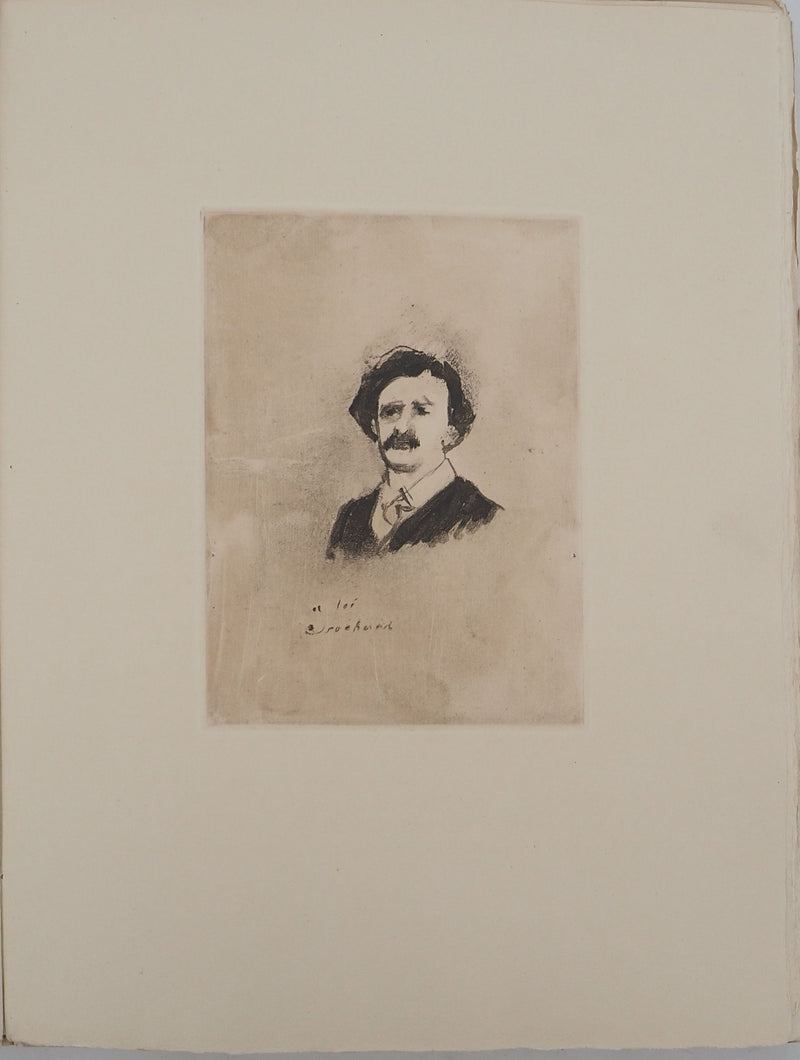 AF Edgar DEGAS: Model with arched back, Original engraving, 1935