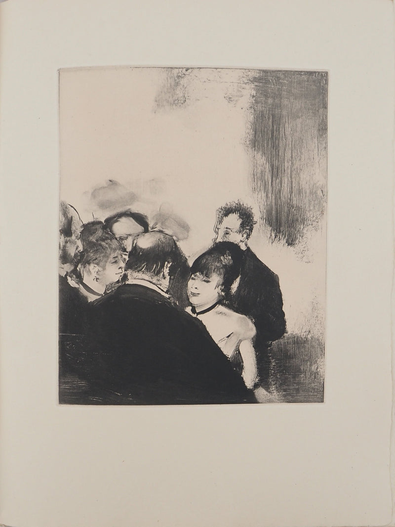 AF Edgar DEGAS: Model with arched back, Original engraving, 1935