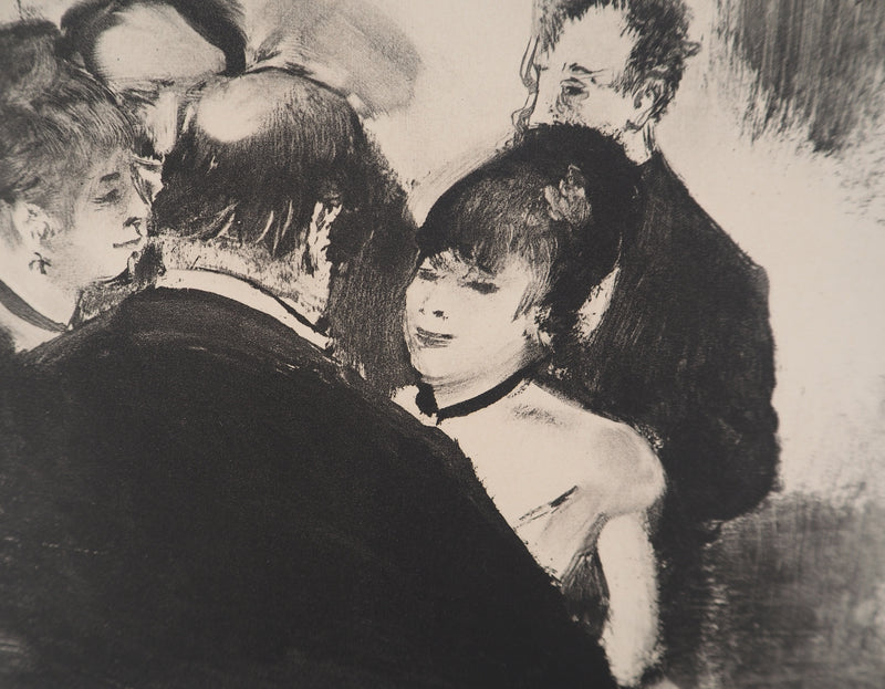 AF Edgar DEGAS: Model with arched back, Original engraving, 1935