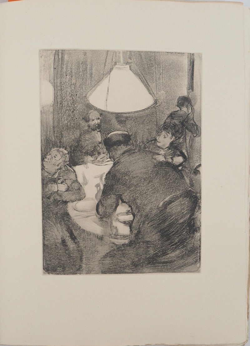 AF Edgar DEGAS: Model with arched back, Original engraving, 1935