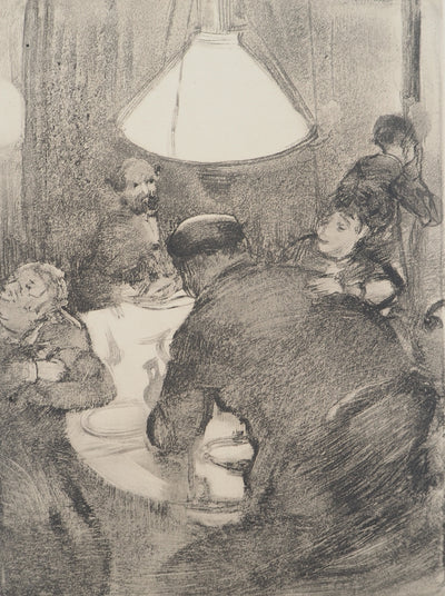 AF Edgar DEGAS: Model with arched back, Original engraving, 1935