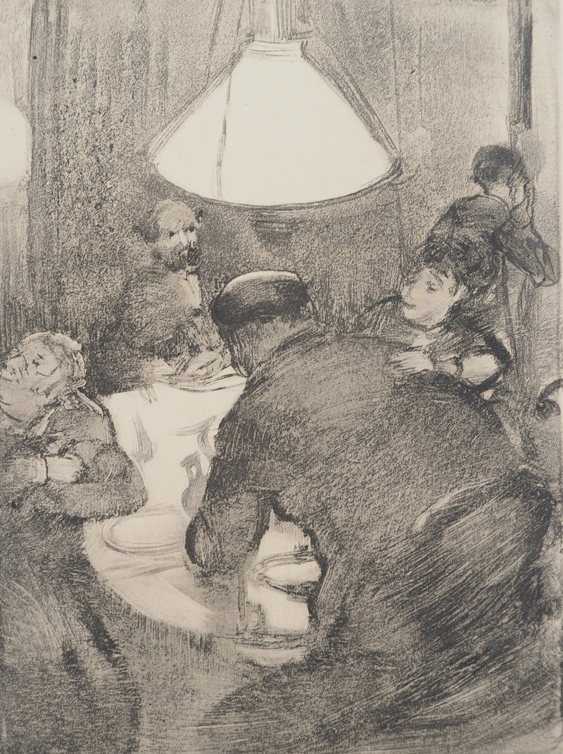 AF Edgar DEGAS: Model with arched back, Original engraving, 1935