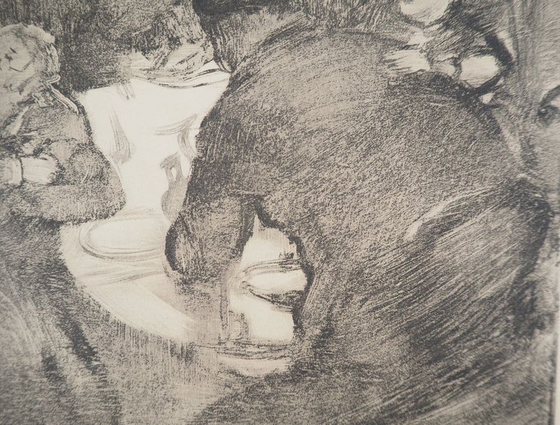 AF Edgar DEGAS: Model with arched back, Original engraving, 1935