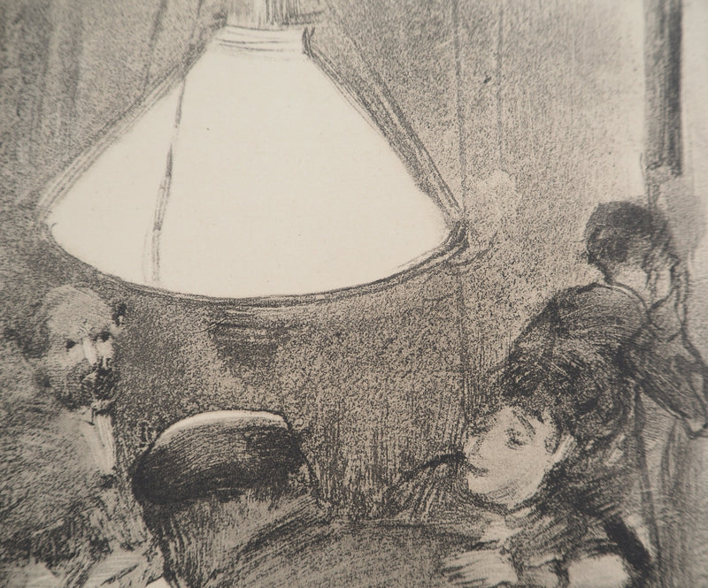 AF Edgar DEGAS: Model with arched back, Original engraving, 1935
