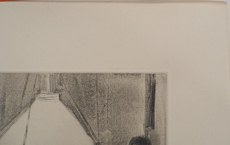 AF Edgar DEGAS: Model with arched back, Original engraving, 1935