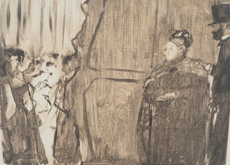 AF Edgar DEGAS: Model with arched back, Original engraving, 1935