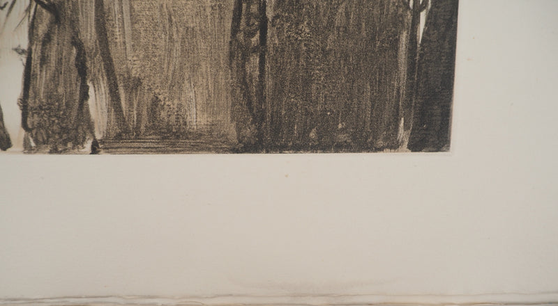 AF Edgar DEGAS: Model with arched back, Original engraving, 1935