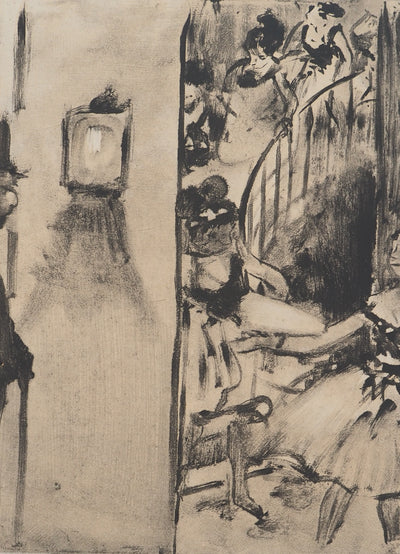 AF Edgar DEGAS: Model with arched back, Original engraving, 1935