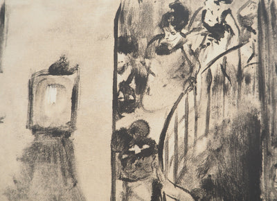 AF Edgar DEGAS: Model with arched back, Original engraving, 1935