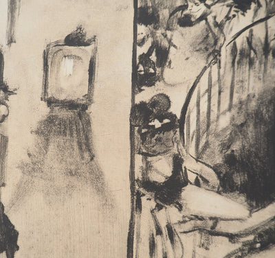 AF Edgar DEGAS: Model with arched back, Original engraving, 1935