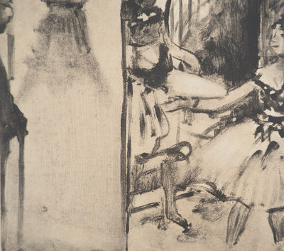 AF Edgar DEGAS: Model with arched back, Original engraving, 1935
