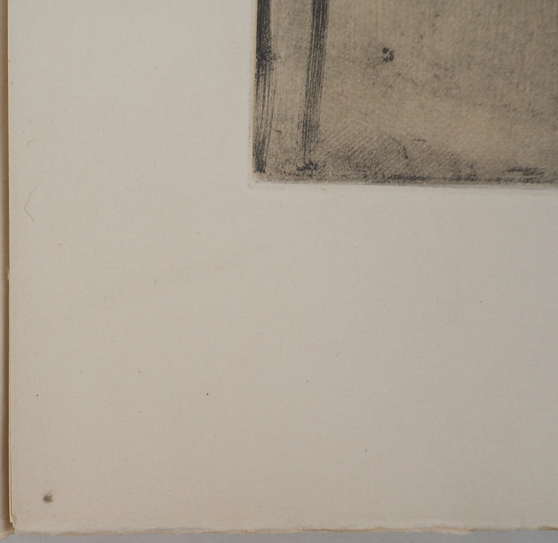 AF Edgar DEGAS: Model with arched back, Original engraving, 1935