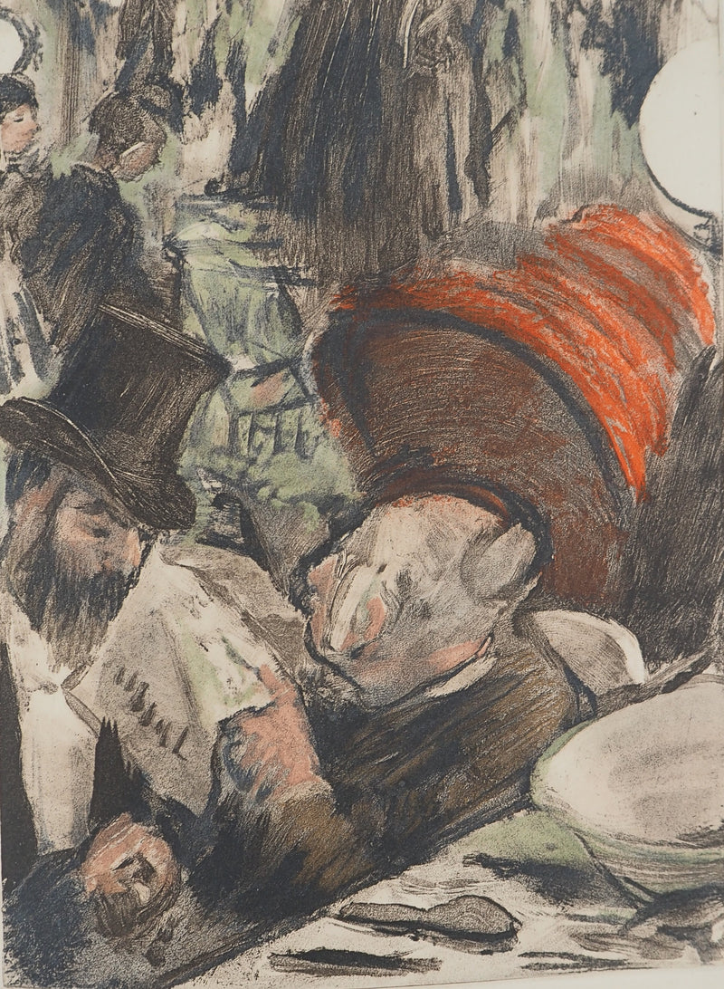 AF Edgar DEGAS: Model with arched back, Original engraving, 1935