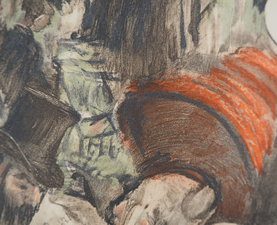 AF Edgar DEGAS: Model with arched back, Original engraving, 1935