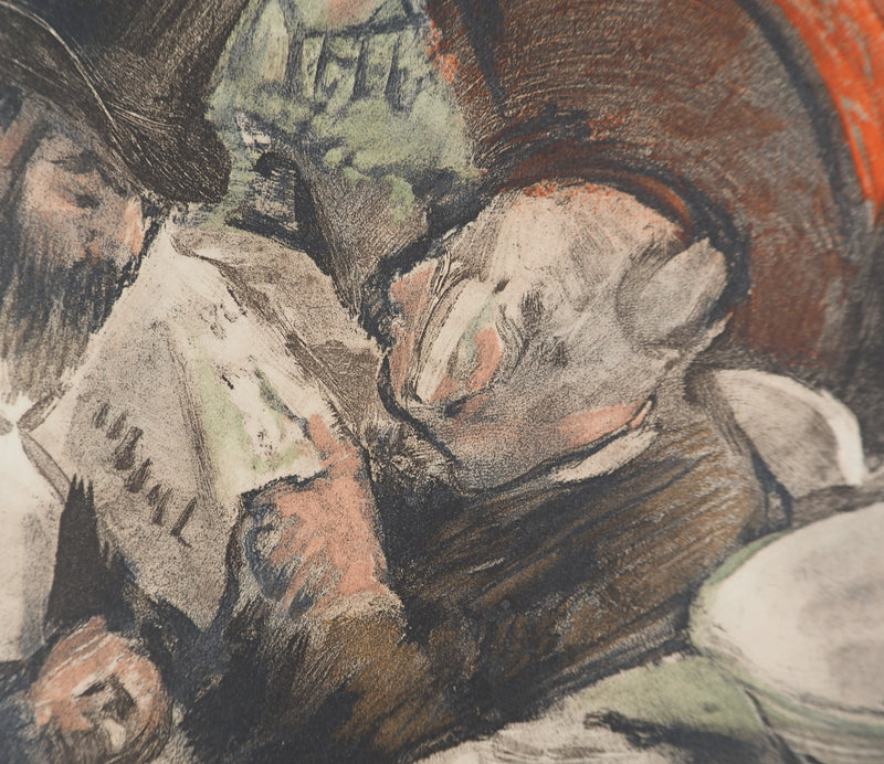 AF Edgar DEGAS: Model with arched back, Original engraving, 1935